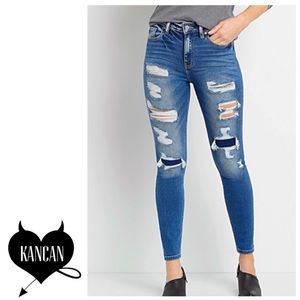 🧨KanCan Vintage High-Rise Medium Backed Destructed Jeans FABULOUS! NWT’S-$80